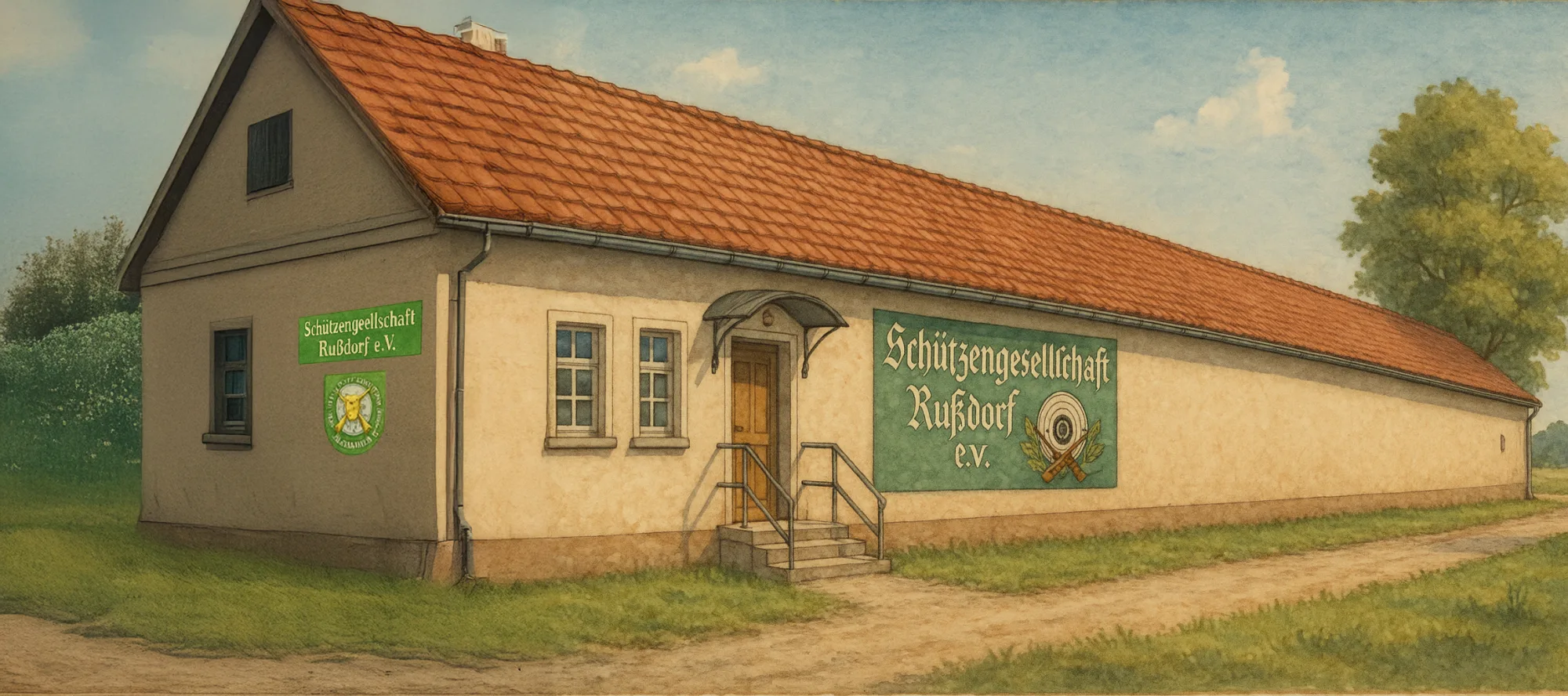 Symbolbild des Vereinsheims der Schützengesellschaft Rußdorf